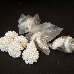 6 pair water pearl earings